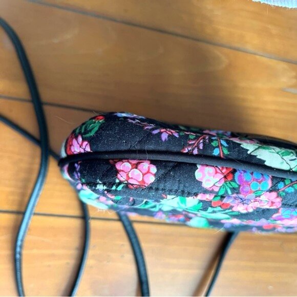 Vera Bradley Winterberry Black Floral Small Crossbody Bag - Picture 7 of 8